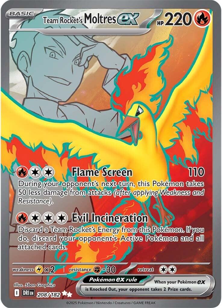 Team Rocket's Moltres ex (208/182) [Scarlet & Violet: Destined Rivals] | Galactic Gamez