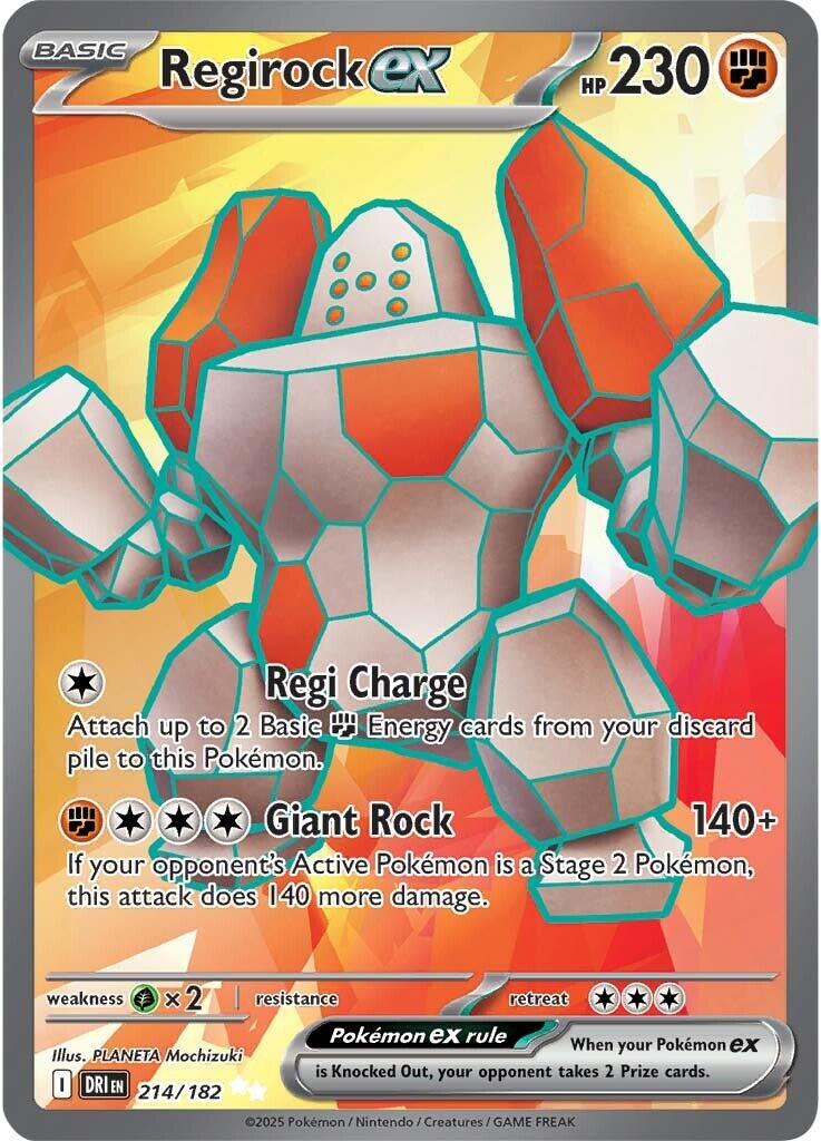 Regirock ex (214/182) [Scarlet & Violet: Destined Rivals] | Galactic Gamez