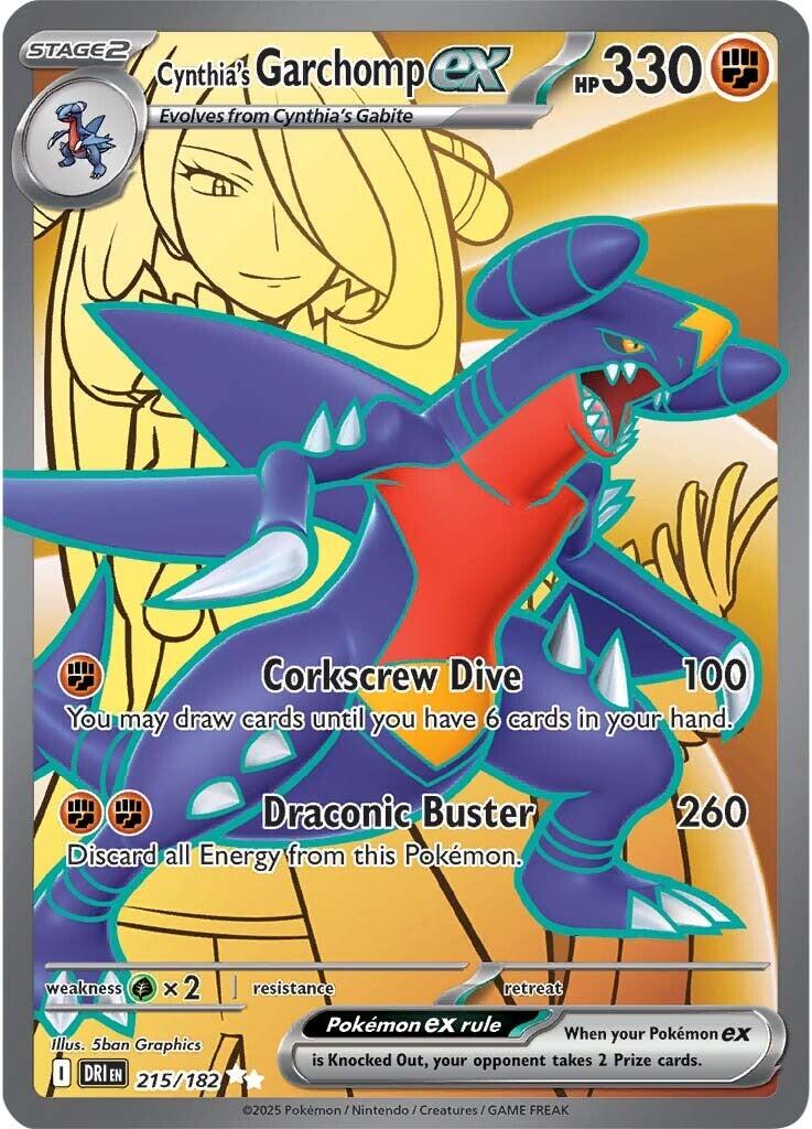Cynthia's Garchomp ex (215/182) [Scarlet & Violet: Destined Rivals] | Galactic Gamez