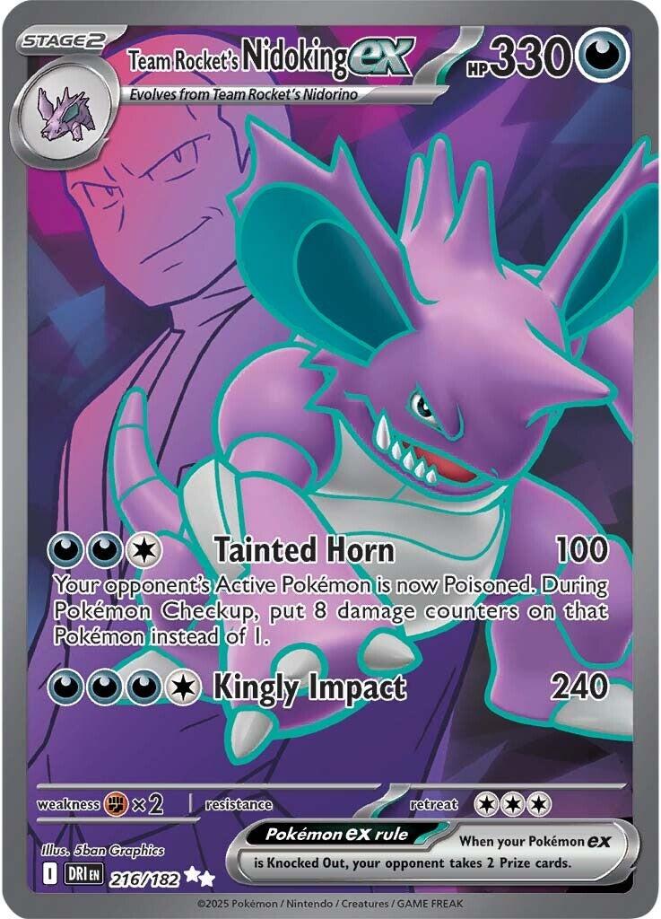 Team Rocket's Nidoking ex (216/182) [Scarlet & Violet: Destined Rivals] | Galactic Gamez
