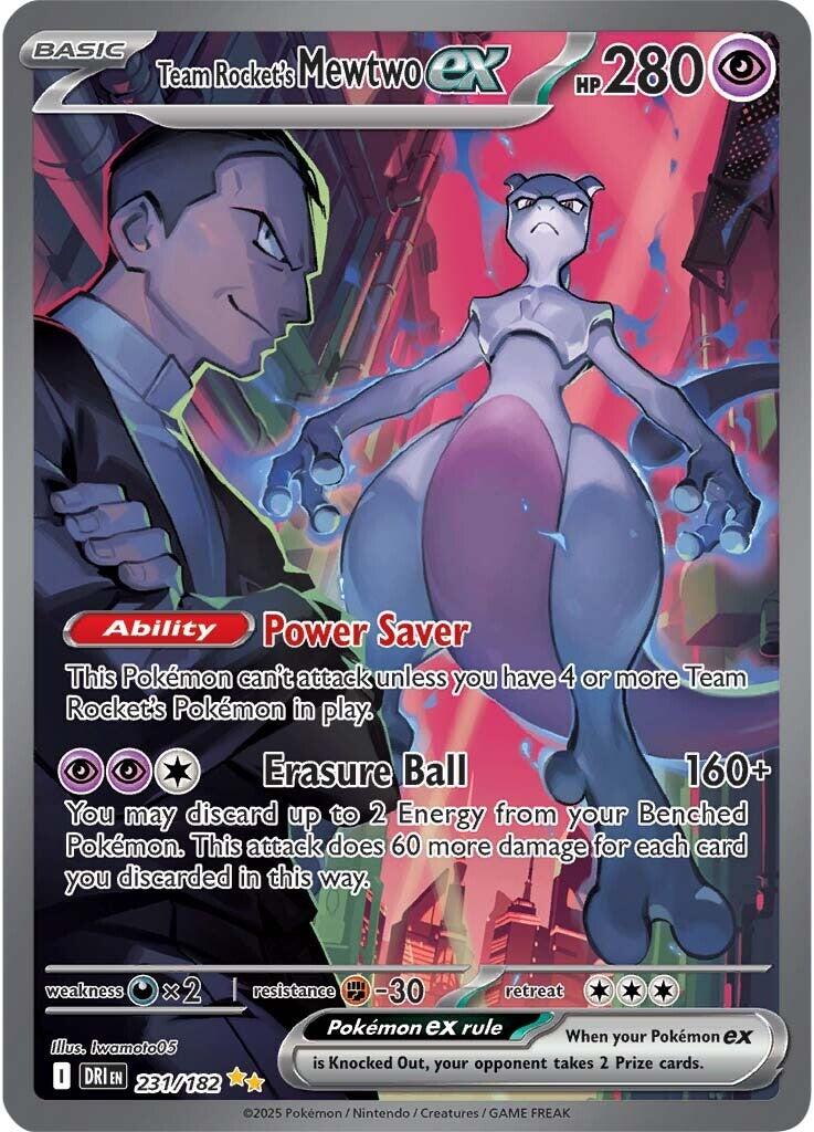 Team Rocket's Mewtwo ex (231/182) [Scarlet & Violet: Destined Rivals] | Galactic Gamez