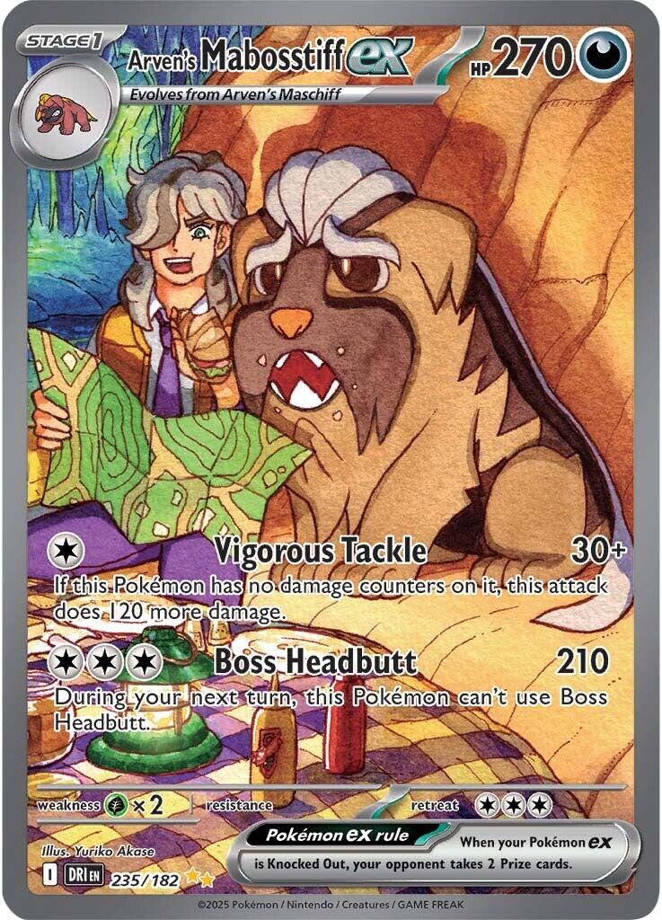 Arven's Mabosstiff ex (235/182) [Scarlet & Violet: Destined Rivals] | Galactic Gamez