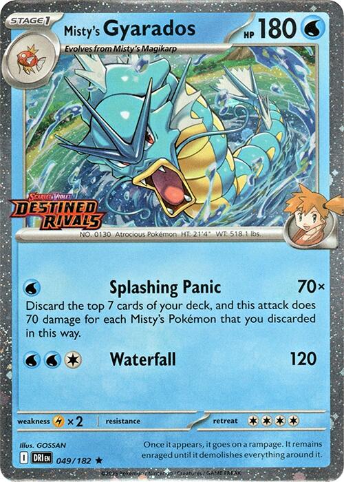 Misty's Gyarados (049/182) (Destined Rivals Stamp) [Scarlet & Violet: Destined Rivals] | Galactic Gamez