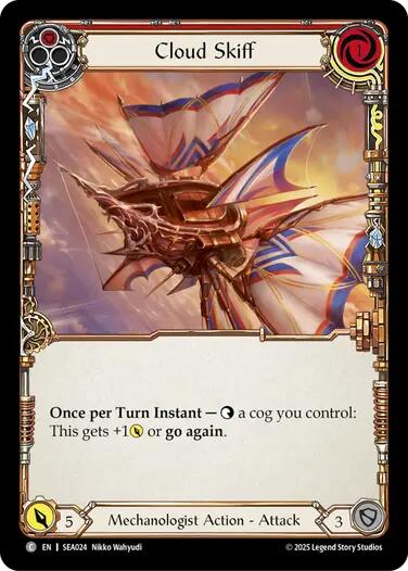Cloud Skiff (Red) [SEA024] (High Seas)  Rainbow Foil | Galactic Gamez