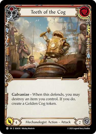 Teeth of the Cog (Red) [SEA030] (High Seas)  Rainbow Foil | Galactic Gamez