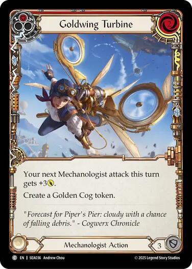 Goldwing Turbine (Red) [SEA036] (High Seas)  Rainbow Foil | Galactic Gamez