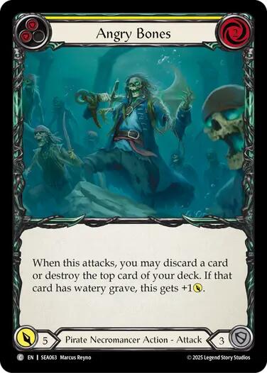 Angry Bones (Yellow) [SEA063] (High Seas)  Rainbow Foil | Galactic Gamez