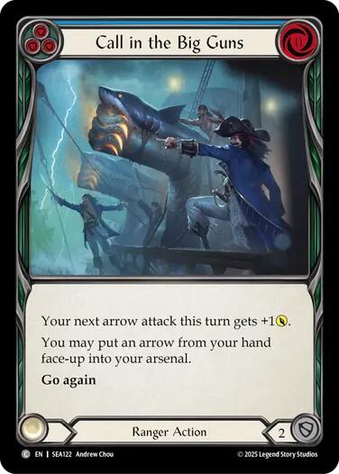 Call in the Big Guns (Blue) [SEA122] (High Seas)  Rainbow Foil | Galactic Gamez