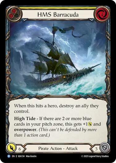 HMS Barracuda [SEA134] (High Seas)  Rainbow Foil | Galactic Gamez