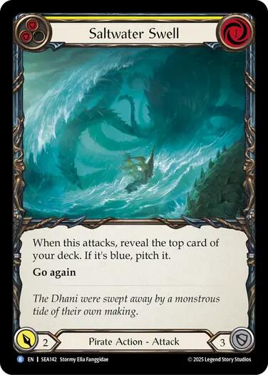 Saltwater Swell (Yellow) [SEA142] (High Seas)  Rainbow Foil | Galactic Gamez