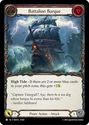 Battalion Barque (Red) [SEA152] (High Seas) | Galactic Gamez