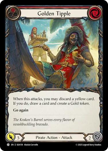 Golden Tipple (Red) [SEA159] (High Seas)  Rainbow Foil | Galactic Gamez