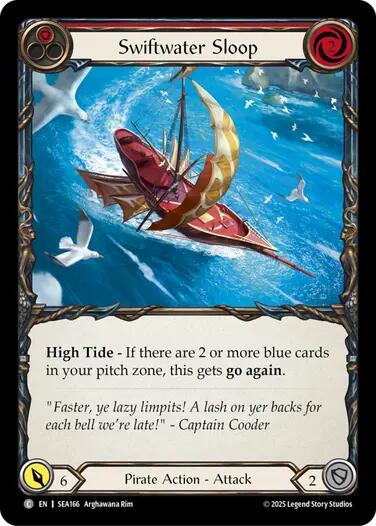 Swiftwater Sloop (Red) [SEA166] (High Seas)  Rainbow Foil | Galactic Gamez