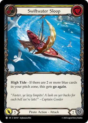 Swiftwater Sloop (Yellow) [SEA167] (High Seas)  Rainbow Foil | Galactic Gamez