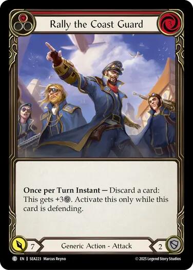Rally the Coast Guard (Red) [SEA223] (High Seas)  Rainbow Foil | Galactic Gamez