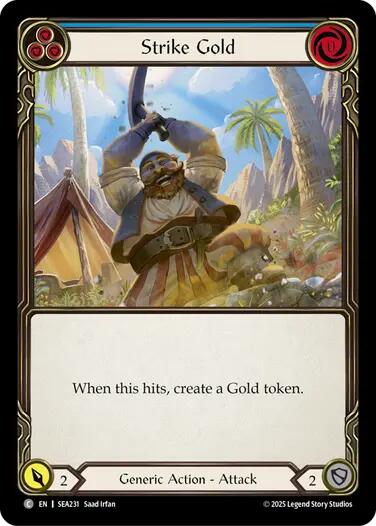 Strike Gold (Blue) [SEA231] (High Seas)  Rainbow Foil | Galactic Gamez