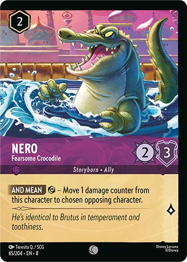Nero - Fearsome Crocodile (Cold Foil) (65/204) [Reign of Jafar] | Galactic Gamez