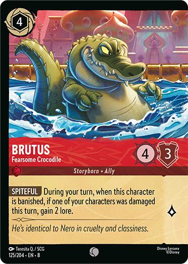 Brutus - Fearsome Crocodile (Cold Foil) (125/204) [Reign of Jafar] | Galactic Gamez