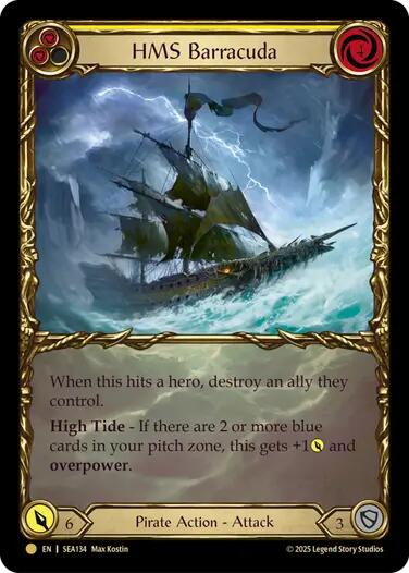 HMS Barracuda (Treasure) [SEA134] (High Seas)  Cold Foil | Galactic Gamez