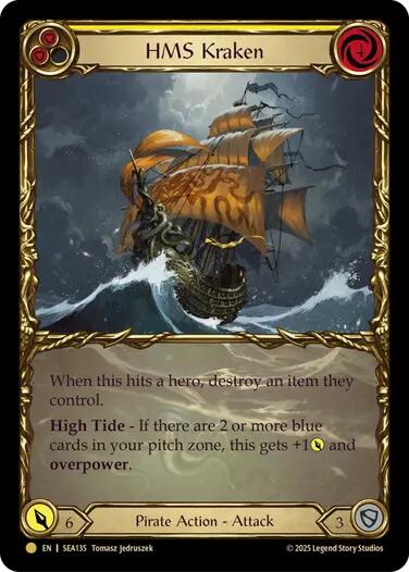 HMS Kraken (Treasure) [SEA135] (High Seas)  Cold Foil | Galactic Gamez