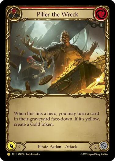 Pilfer the Wreck (Red) (Treasure) [SEA138] (High Seas)  Cold Foil | Galactic Gamez