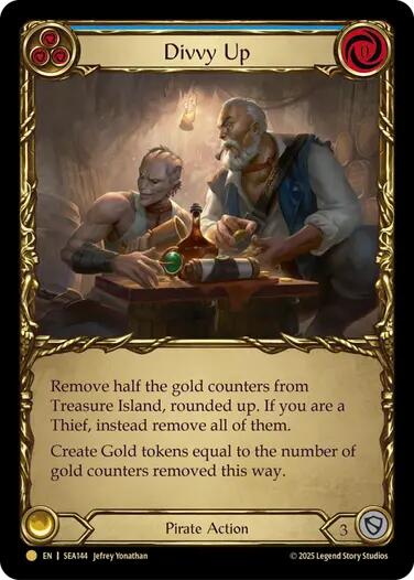 Divvy Up (Treasure) [SEA144] (High Seas)  Cold Foil | Galactic Gamez