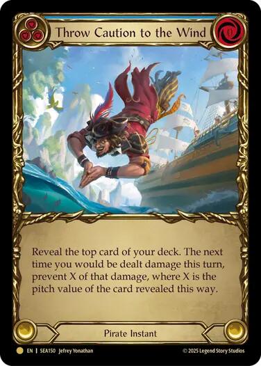Throw Caution to the Wind (Treasure) [SEA150] (High Seas)  Cold Foil | Galactic Gamez