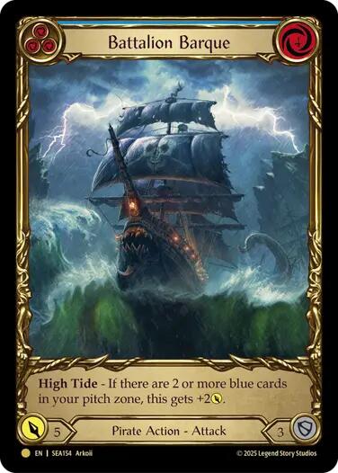Battalion Barque (Blue) (Treasure) [SEA154] (High Seas)  Cold Foil | Galactic Gamez