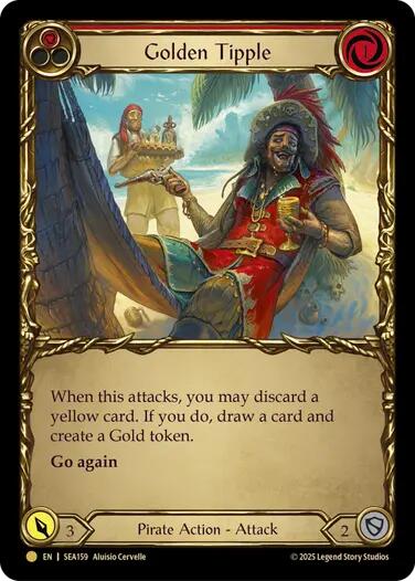 Golden Tipple (Red) (Treasure) [SEA159] (High Seas)  Cold Foil | Galactic Gamez