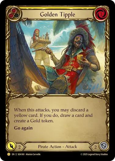 Golden Tipple (Yellow) (Treasure) [SEA160] (High Seas)  Cold Foil | Galactic Gamez