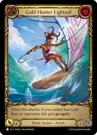 Gold Hunter Lightsail (Treasure) [SEA162] (High Seas)  Cold Foil | Galactic Gamez