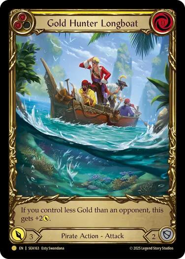 Gold Hunter Longboat (Treasure) [SEA163] (High Seas)  Cold Foil | Galactic Gamez