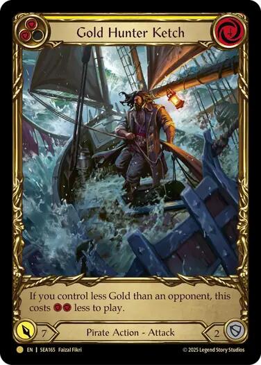 Gold Hunter Ketch (Treasure) [SEA165] (High Seas)  Cold Foil | Galactic Gamez