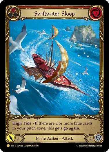Swiftwater Sloop (Red) (Treasure) [SEA166] (High Seas)  Cold Foil | Galactic Gamez