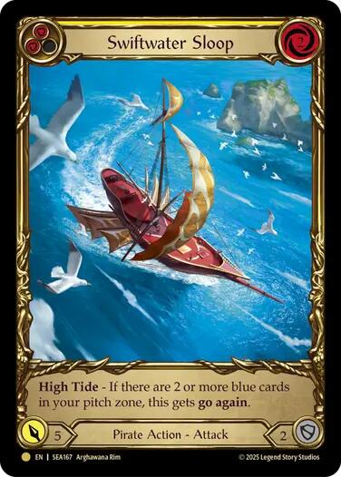 Swiftwater Sloop (Yellow) (Treasure) [SEA167] (High Seas)  Cold Foil | Galactic Gamez