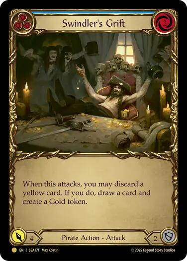 Swindler's Grift (Blue) (Treasure) [SEA171] (High Seas)  Cold Foil | Galactic Gamez