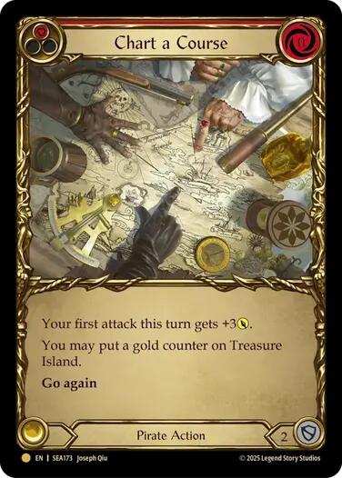 Chart a Course (Red) (Treasure) [SEA173] (High Seas)  Cold Foil | Galactic Gamez