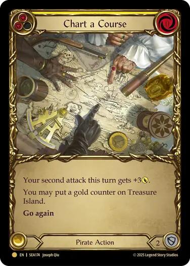 Chart a Course (Yellow) (Treasure) [SEA174] (High Seas)  Cold Foil | Galactic Gamez