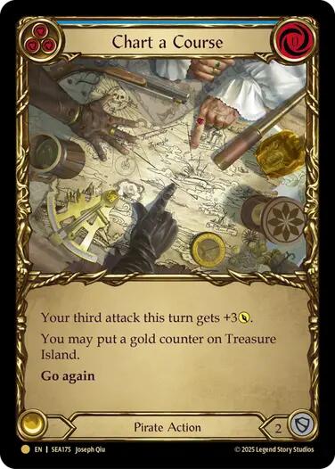 Chart a Course (Blue) (Treasure) [SEA175] (High Seas)  Cold Foil | Galactic Gamez