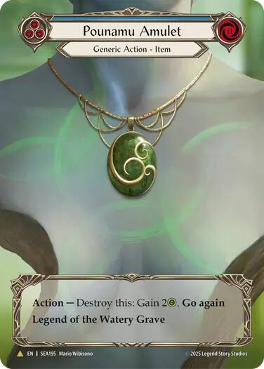 Pounamu Amulet (Treasure) [SEA195] (High Seas)  Cold Foil | Galactic Gamez