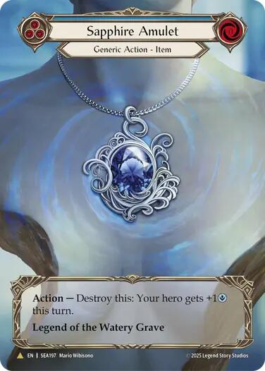 Sapphire Amulet (Treasure) [SEA197] (High Seas)  Cold Foil | Galactic Gamez