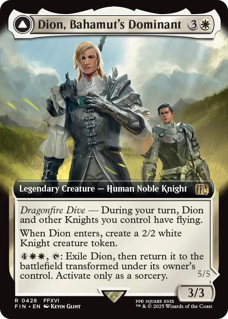 Dion, Bahamut's Dominant // Bahamut, Warden of Light (Extended Art) [FINAL FANTASY] | Galactic Gamez