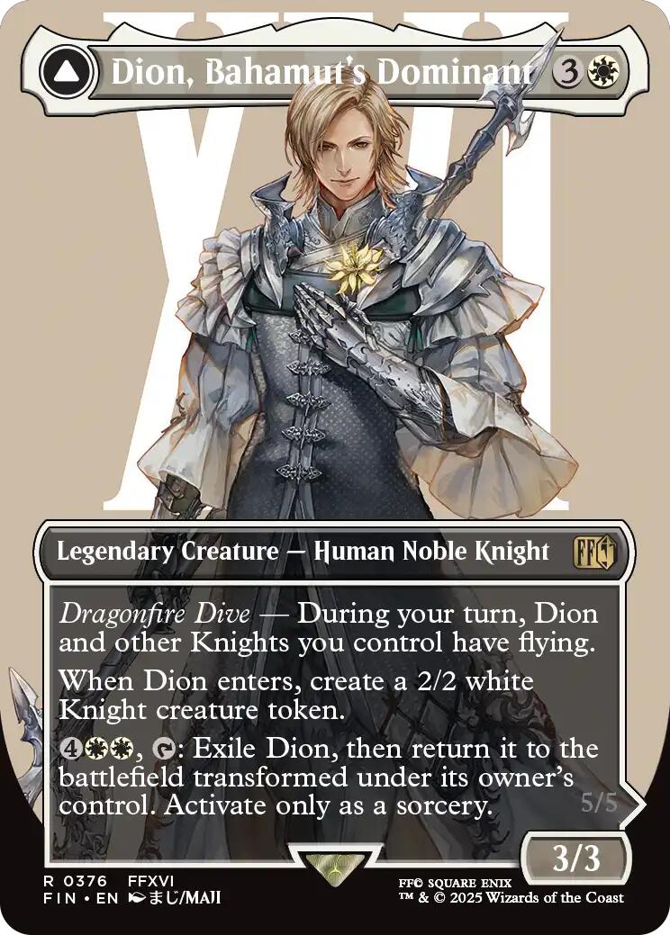Dion, Bahamut's Dominant // Bahamut, Warden of Light (Borderless) [FINAL FANTASY] | Galactic Gamez