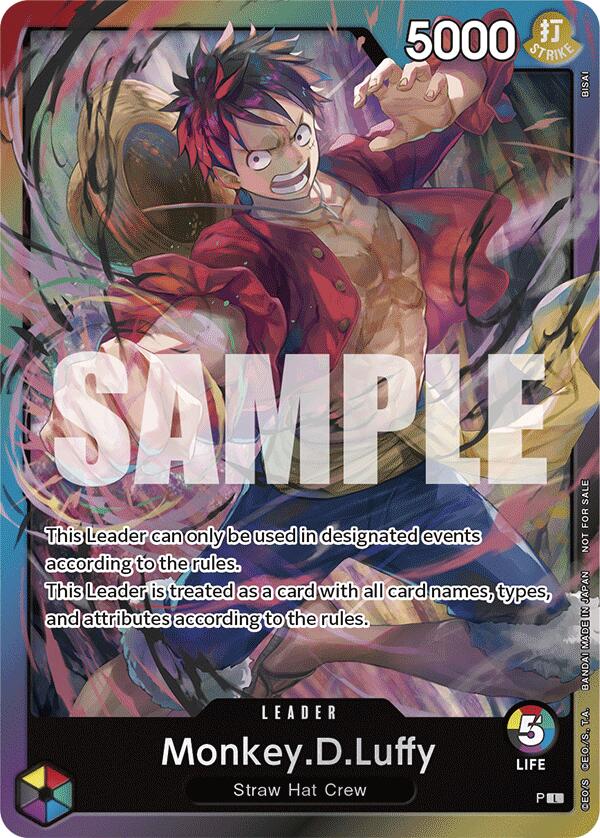 Monkey.D.Luffy (A Fist of Divine Speed Release Event Leader) [One Piece Promotion Cards] | Galactic Gamez