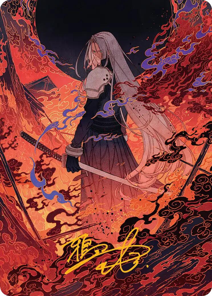 Nibelheim Aflame Art Card (Gold-Stamped Signature) [FINAL FANTASY Art Series] | Galactic Gamez