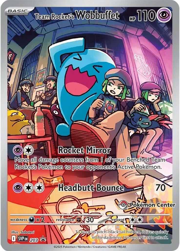 Team Rocket's Wobbuffet (203) (Pokemon Center Exclusive) [Scarlet & Violet: Black Star Promos] | Galactic Gamez
