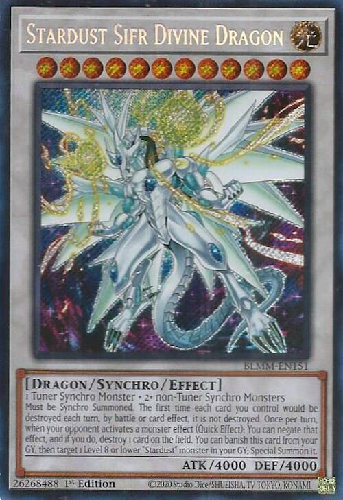 Stardust Sifr Divine Dragon [BLMM-EN151] Secret Rare | Galactic Gamez