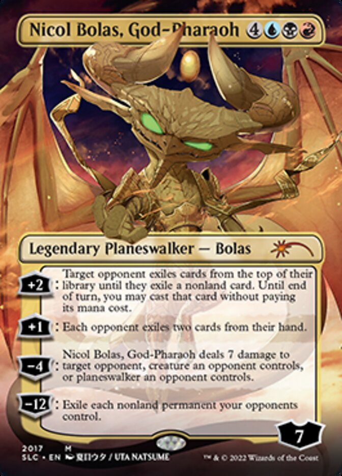 Nicol Bolas, God-Pharaoh (Borderless) [Secret Lair Countdown Kit] | Galactic Gamez