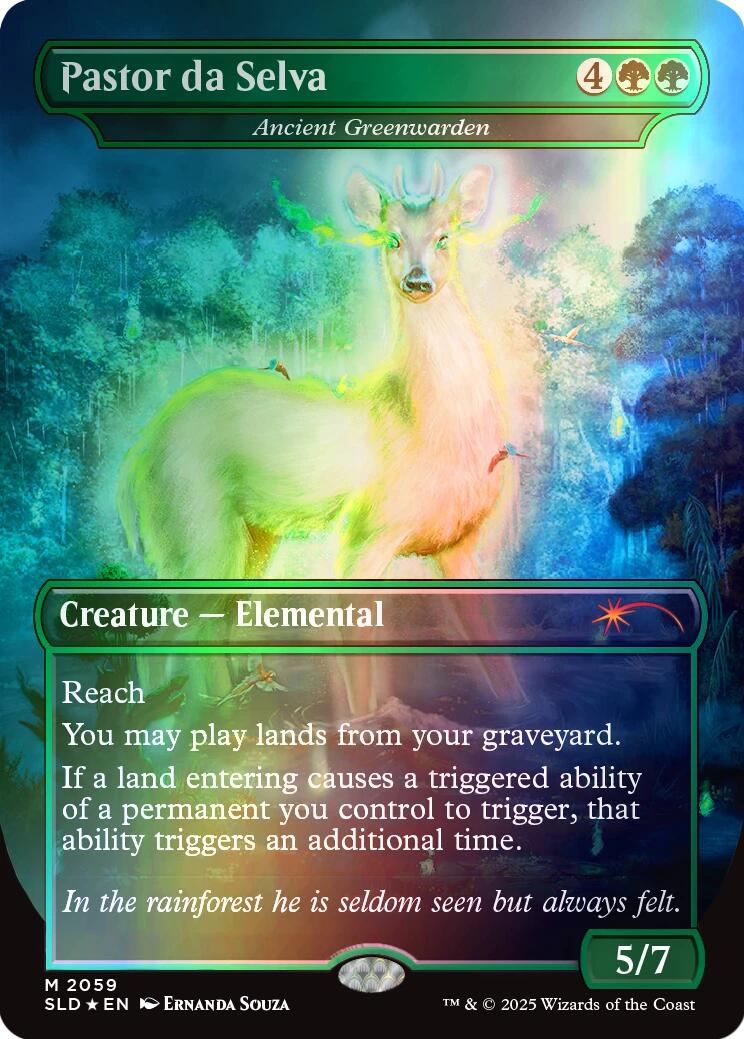 Pastor da Selva - Ancient Greenwarden (Rainbow Foil) [Secret Lair Drop Series] | Galactic Gamez
