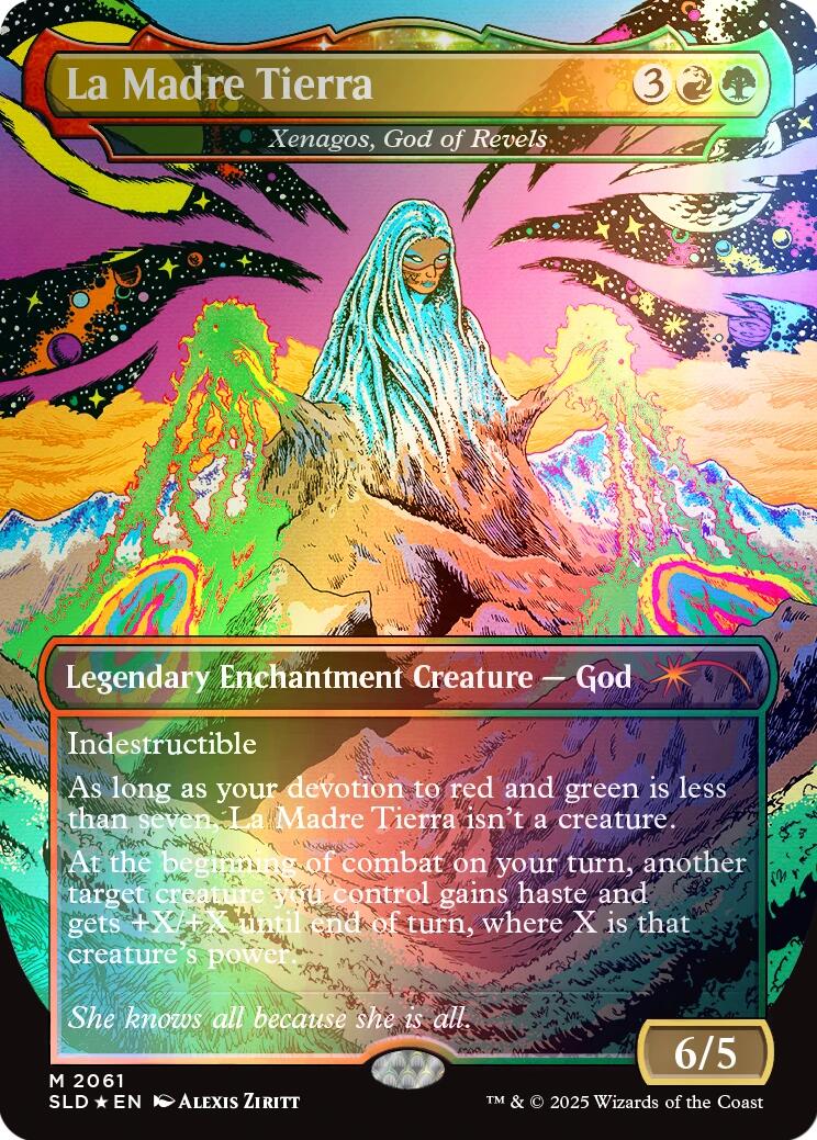 La Madre Tierra - Xenagos, God of Revels (Rainbow Foil) [Secret Lair Drop Series] | Galactic Gamez